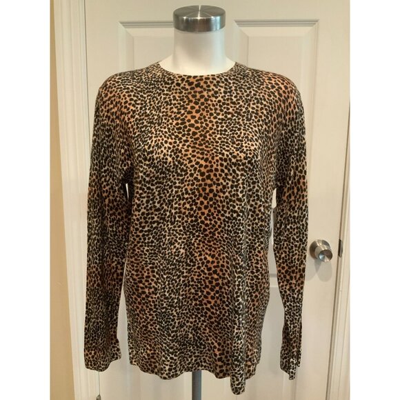 Equipment Brown & Black Animal Pattern Print Pullover Sweater, Size Small, NWT! - Picture 1 of 9